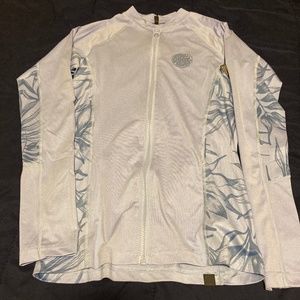 Rip Curl zip up sun shirt baby blue